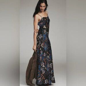 FARM Rio Snakes Bouquet Maxi Slip Dress. Sz: M